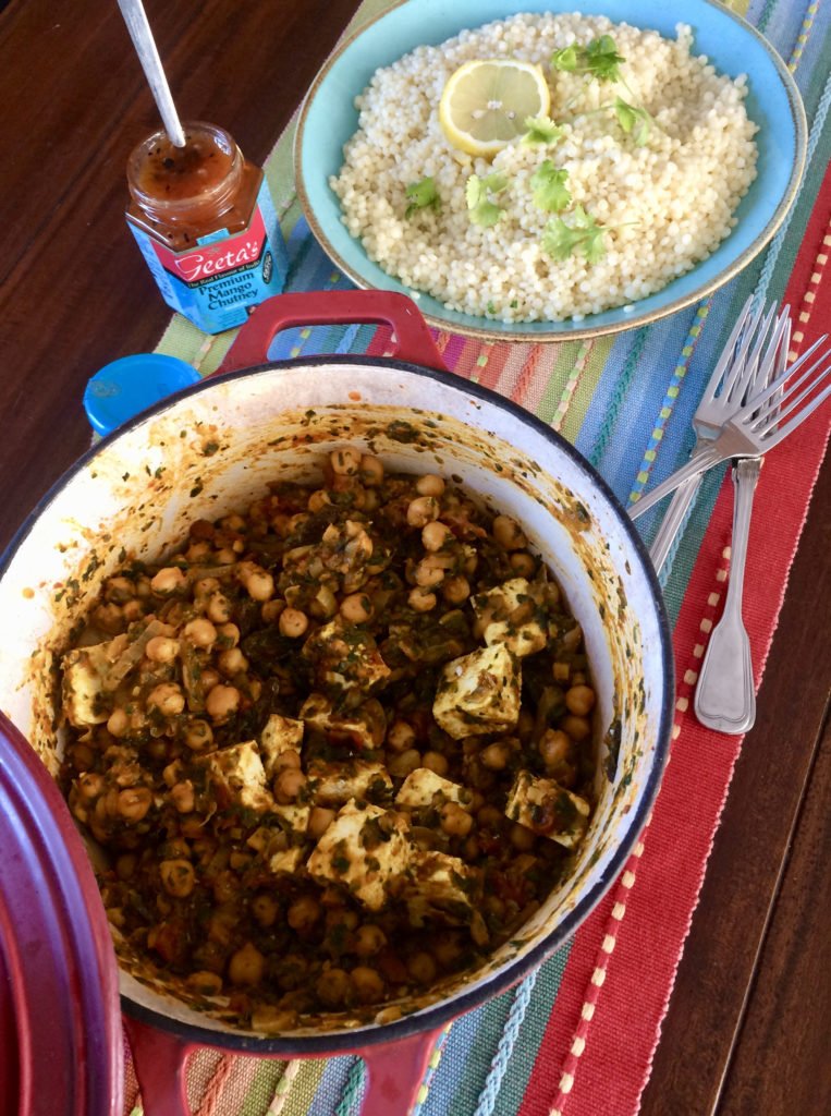 Kikkererwt en Paneer curry