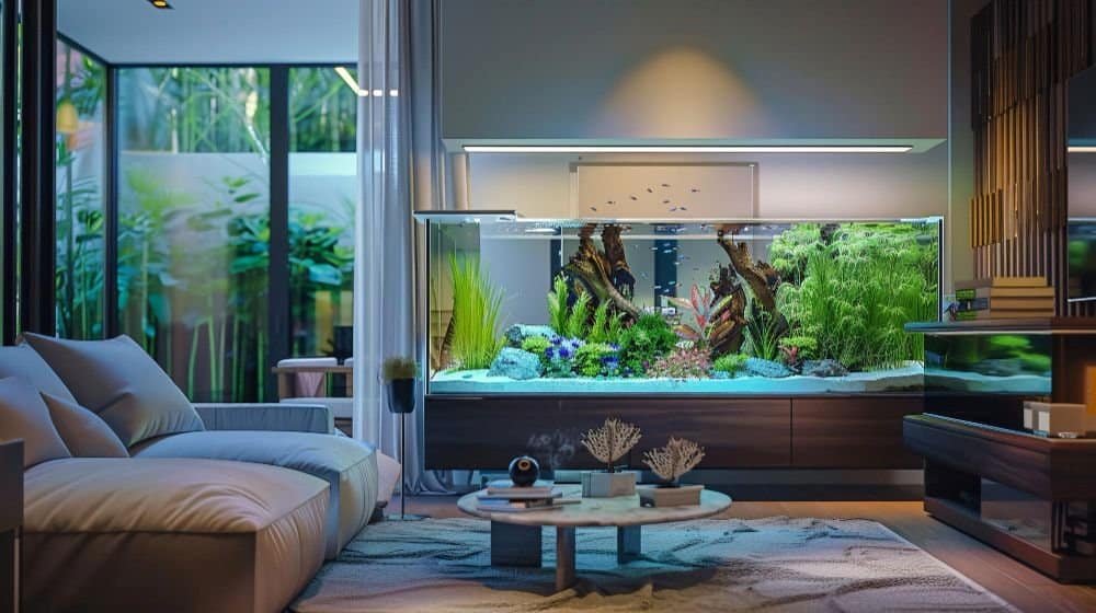 Aquarium in het interieur