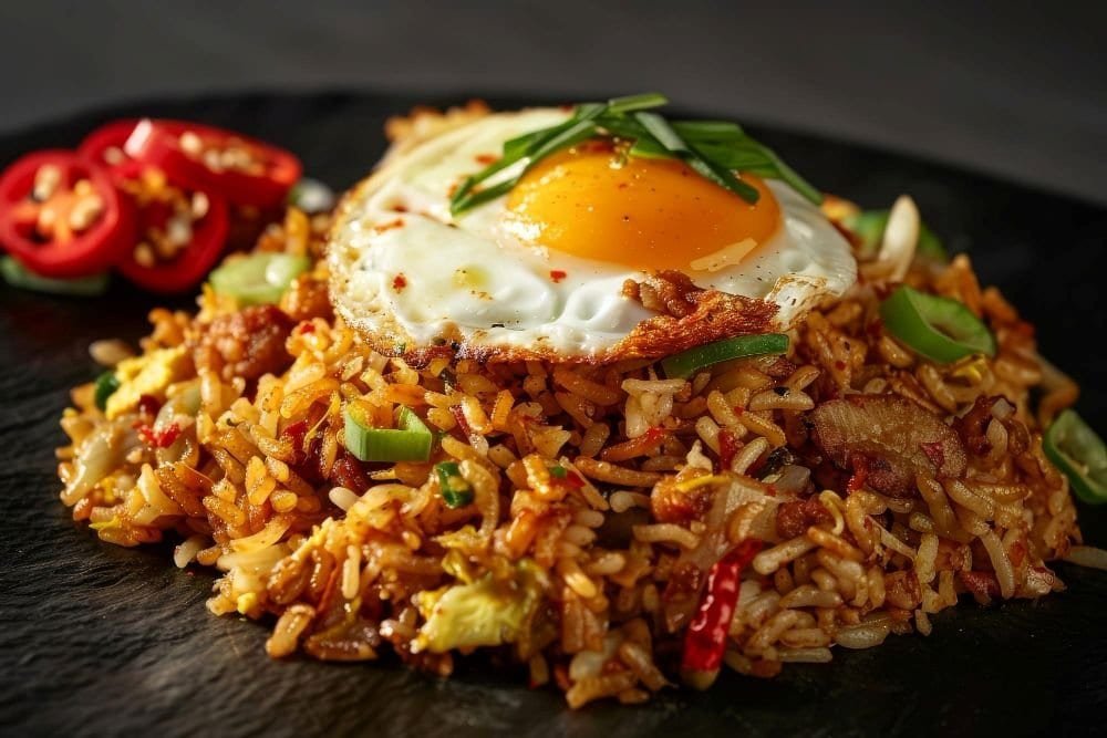 nasi op een bord