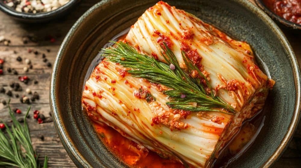 kimchi in een pan