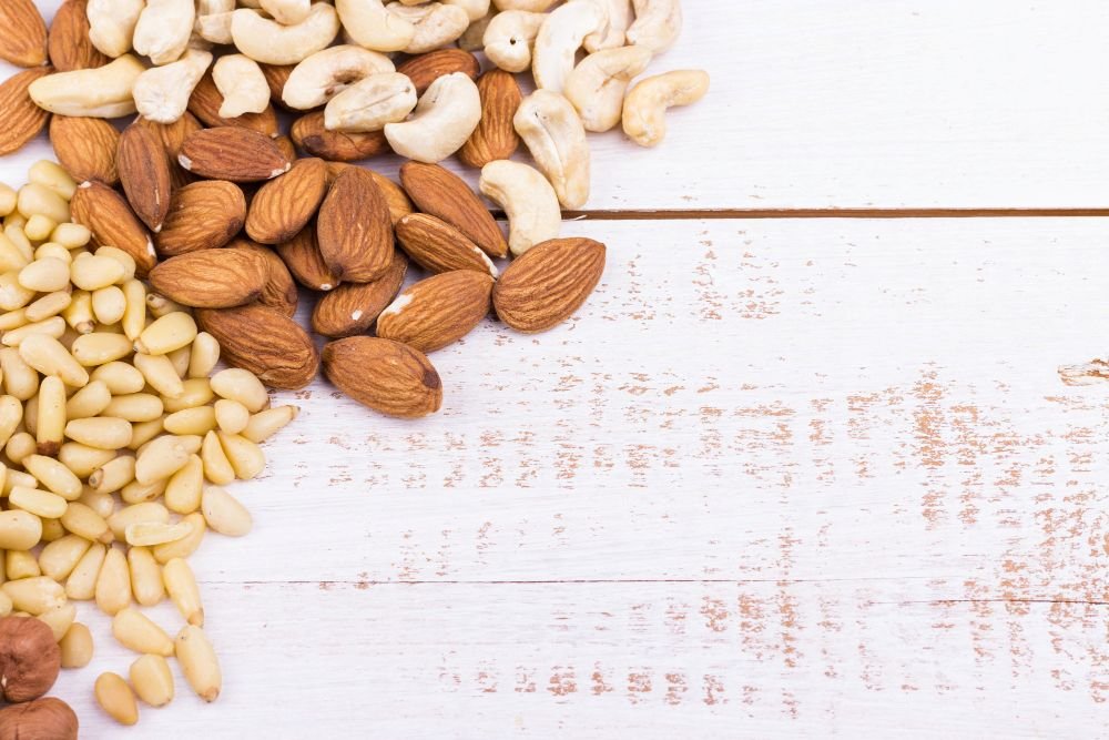veel verschillende ongezouten noten